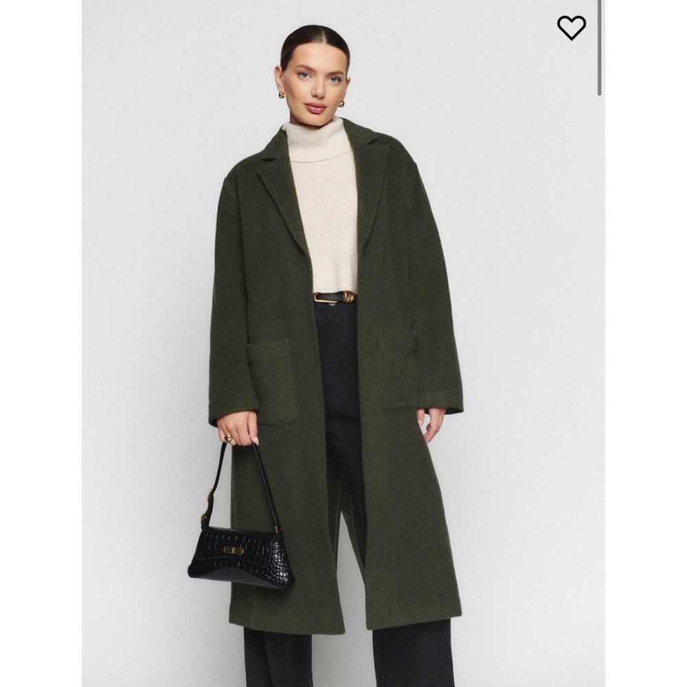 Sold on DP | NWT Reformation Albert Coat in Forest Green